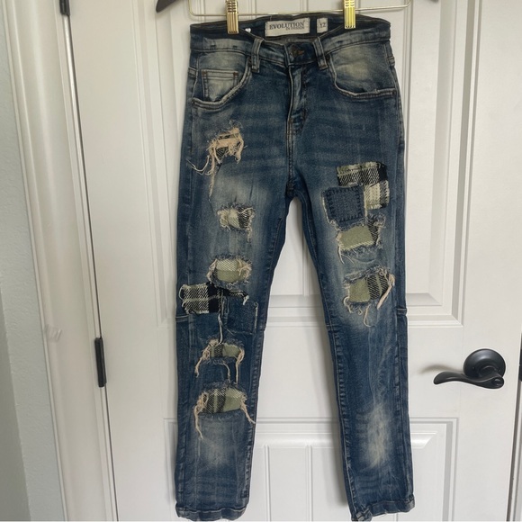🌎 EVOLUTION BY DESIGN CHILDRENS JEANS SZ.12 - Picture 1 of 9